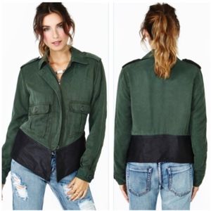 BB Dakota Jackets & Coats - Dakota Collection Army Jacket with Leather Detail BB Dakota Jackets & Coats - Dakota Collection Army Jacket with Leather Detail